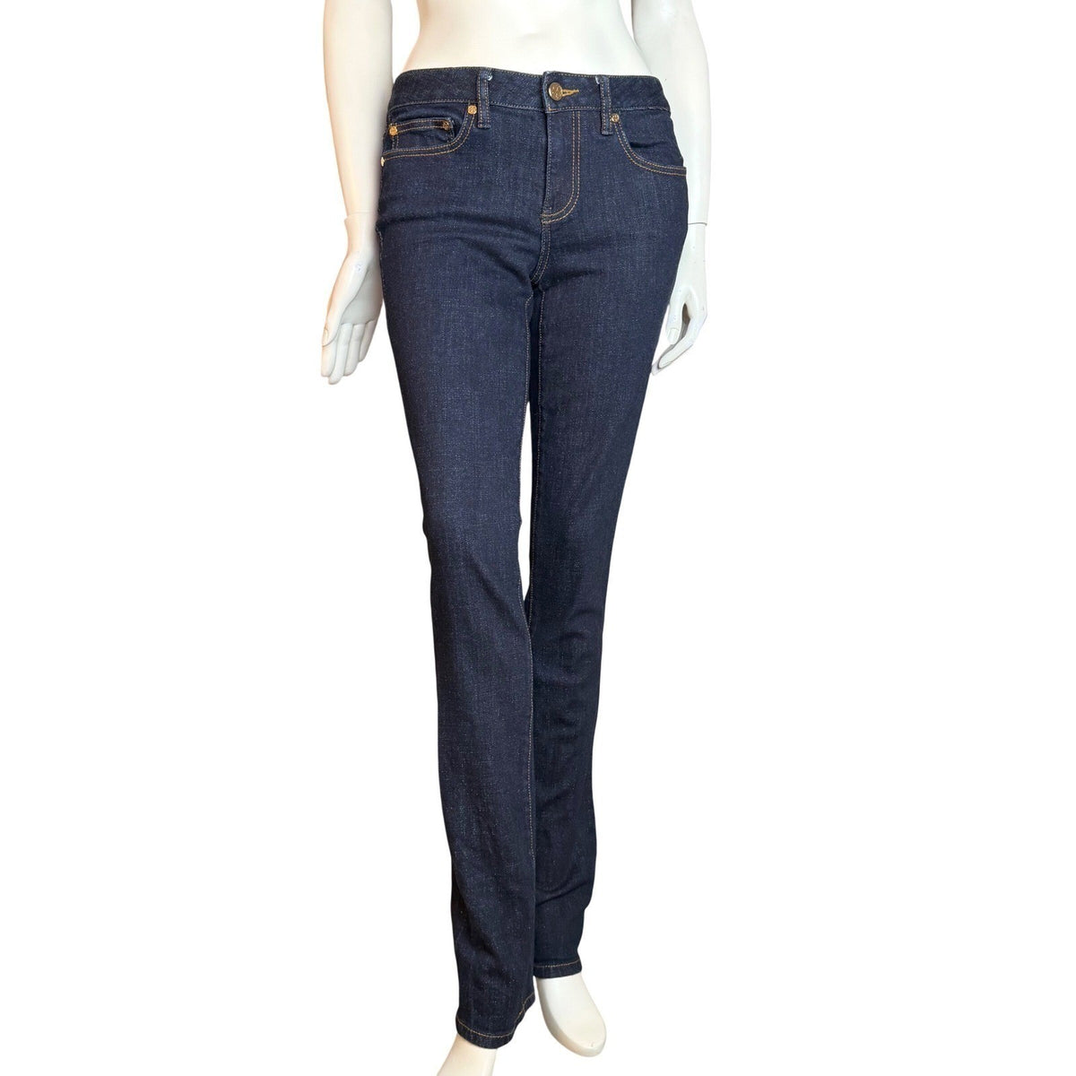 Tory Burch Dark Indigo Super Skinny Jeans | 29 — front view