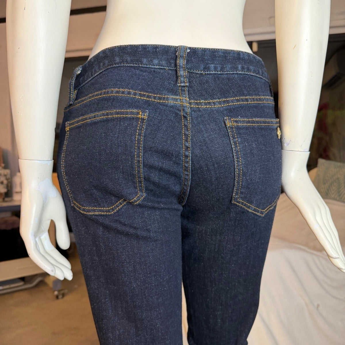 Tory Burch Dark Indigo Super Skinny Jeans | 29 — detail photo 11