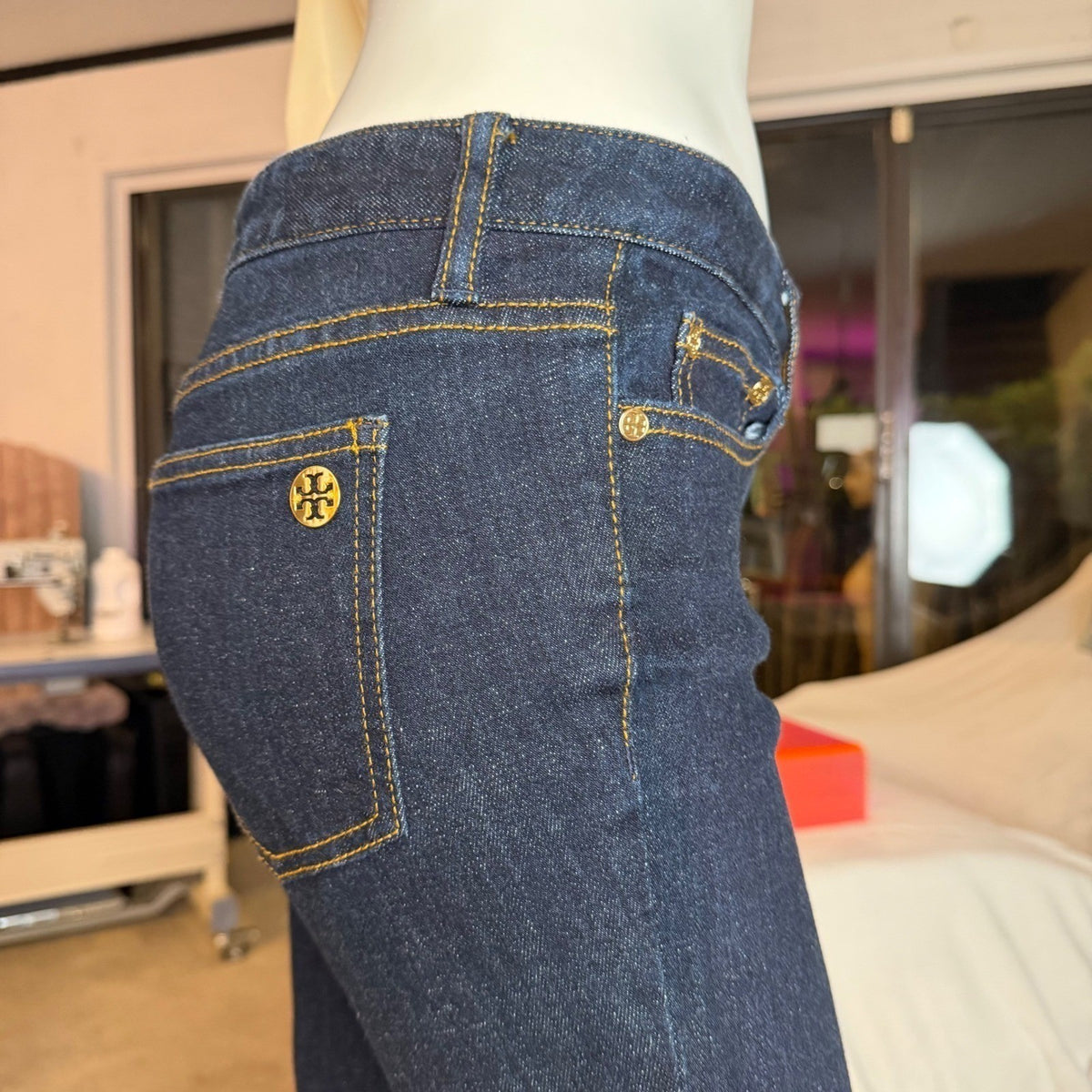 Tory Burch Dark Indigo Super Skinny Jeans | 29 — detail photo 12