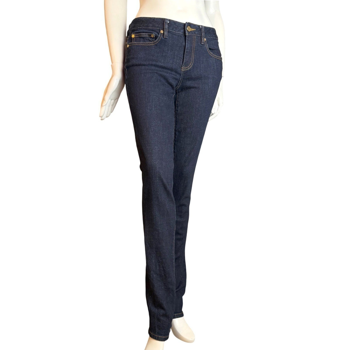Tory Burch Dark Indigo Super Skinny Jeans | 29 — detail photo 2