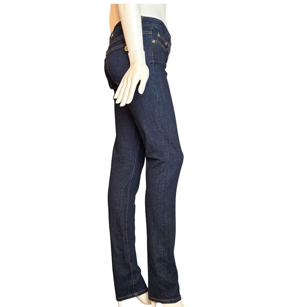 Tory Burch Dark Indigo Super Skinny Jeans | 29 — detail photo 3