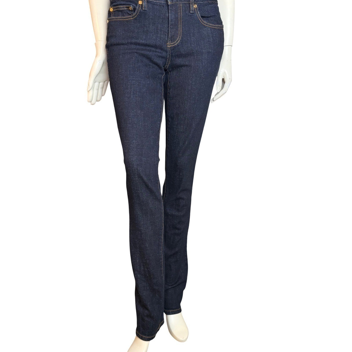 Tory Burch Dark Indigo Super Skinny Jeans | 29 — detail photo 4