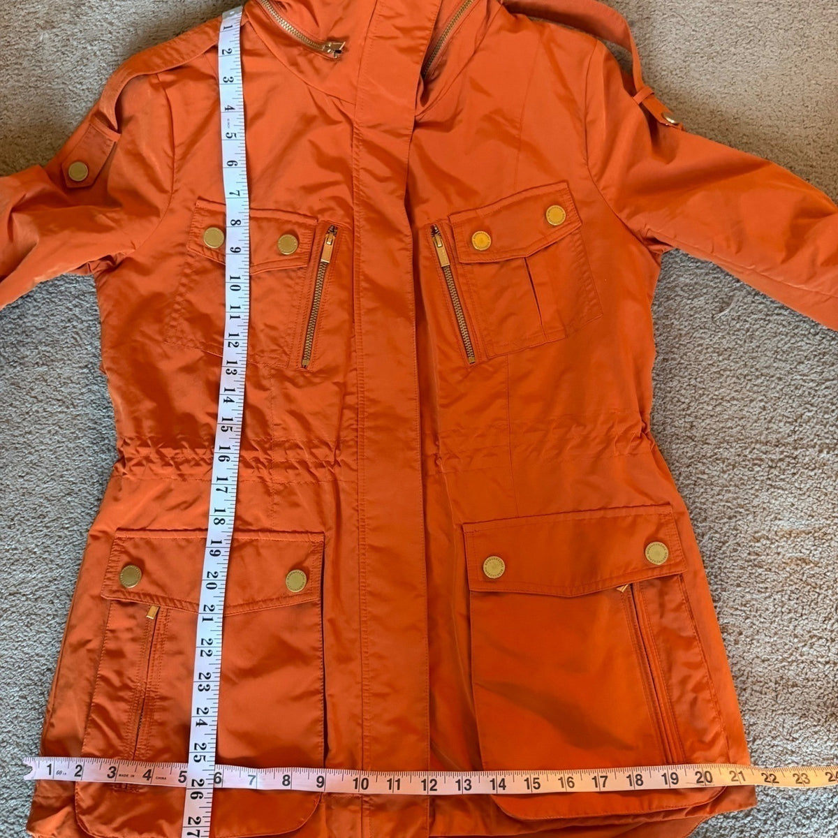 BCBGMAXAZRIA Burnt Orange Utility Anorak | M — detail photo 10