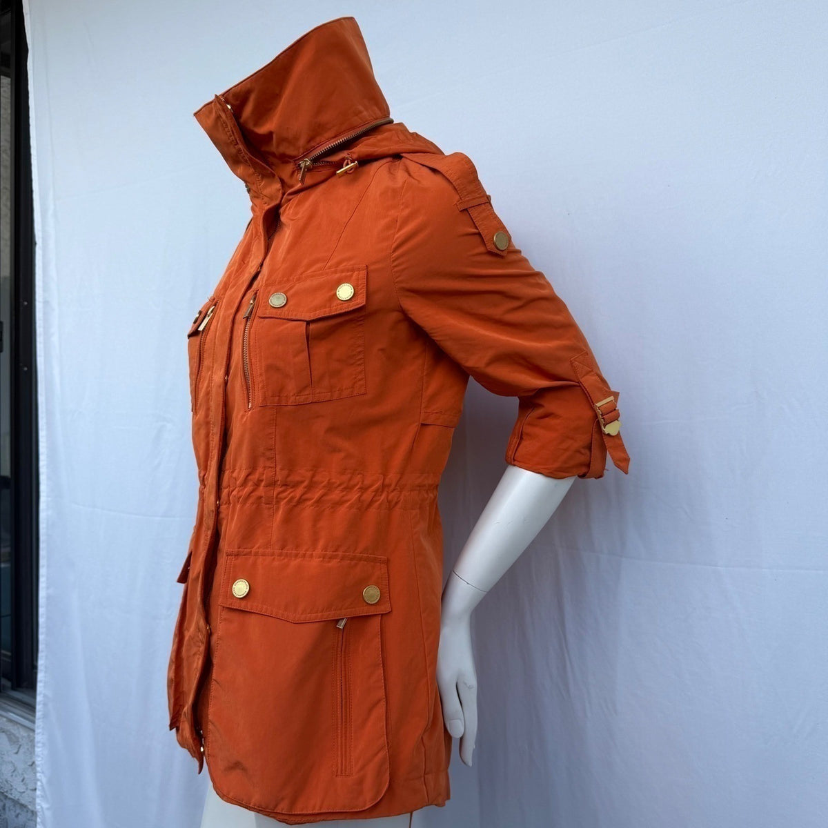 BCBGMAXAZRIA Burnt Orange Utility Anorak | M — detail photo 13