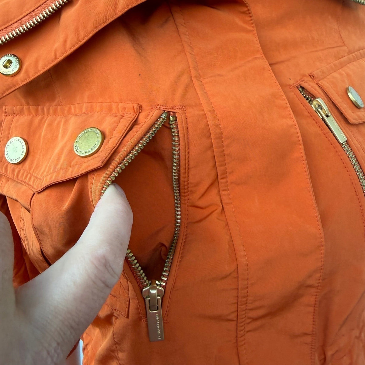 BCBGMAXAZRIA Burnt Orange Utility Anorak | M — detail photo 14