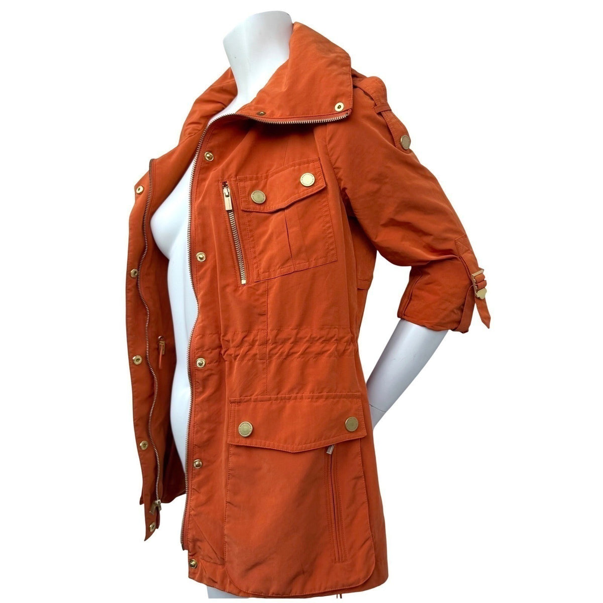 BCBGMAXAZRIA Burnt Orange Utility Anorak | M — detail photo 4