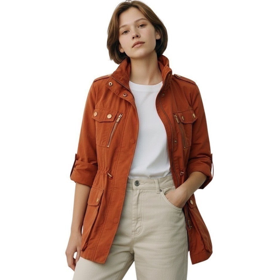BCBGMAXAZRIA Burnt Orange Utility Anorak | M — detail photo 5