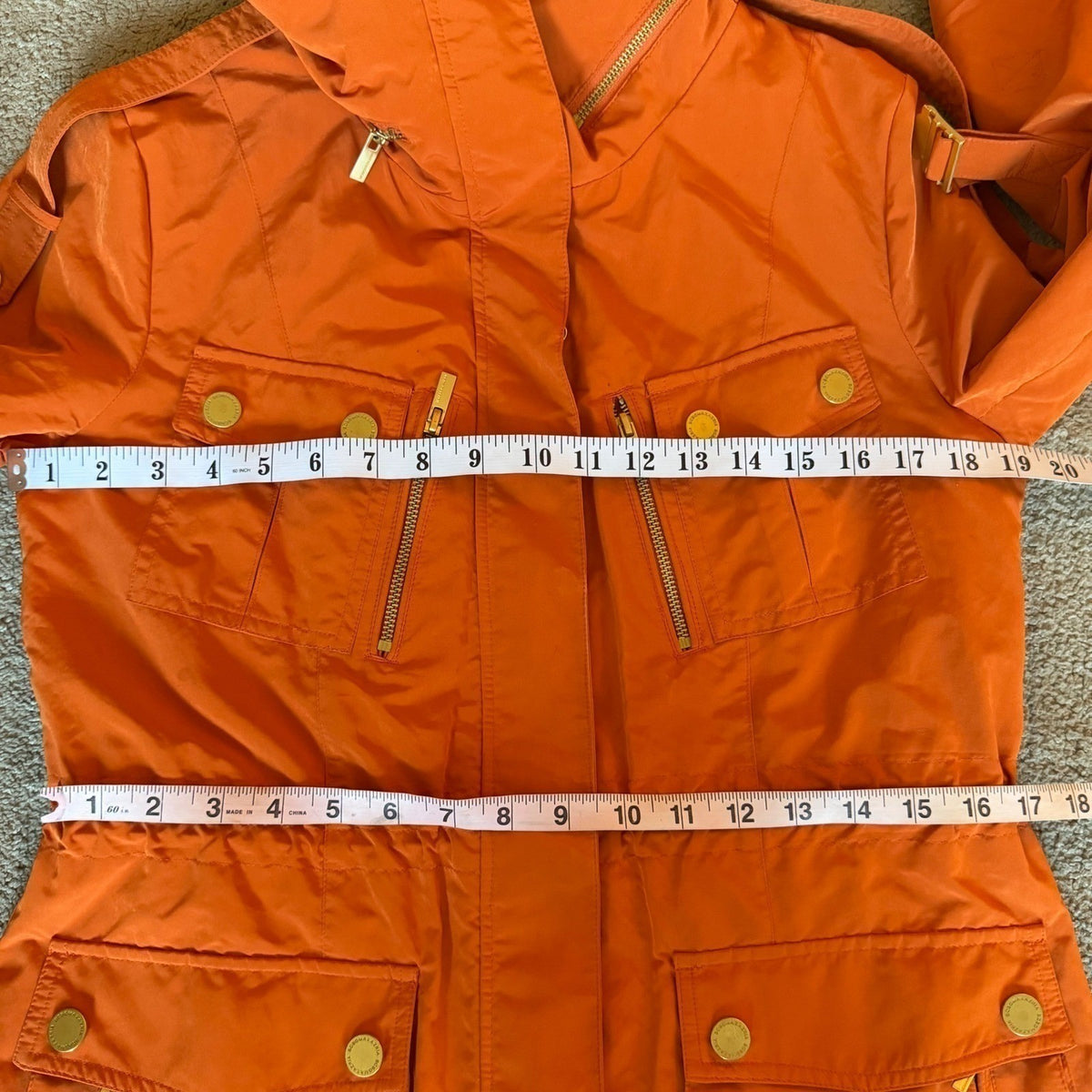 BCBGMAXAZRIA Burnt Orange Utility Anorak | M — detail photo 8