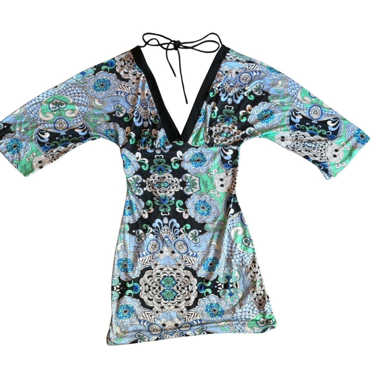 Baby Phat Paisley Kimono Sleeve Dress | L — detail photo 9