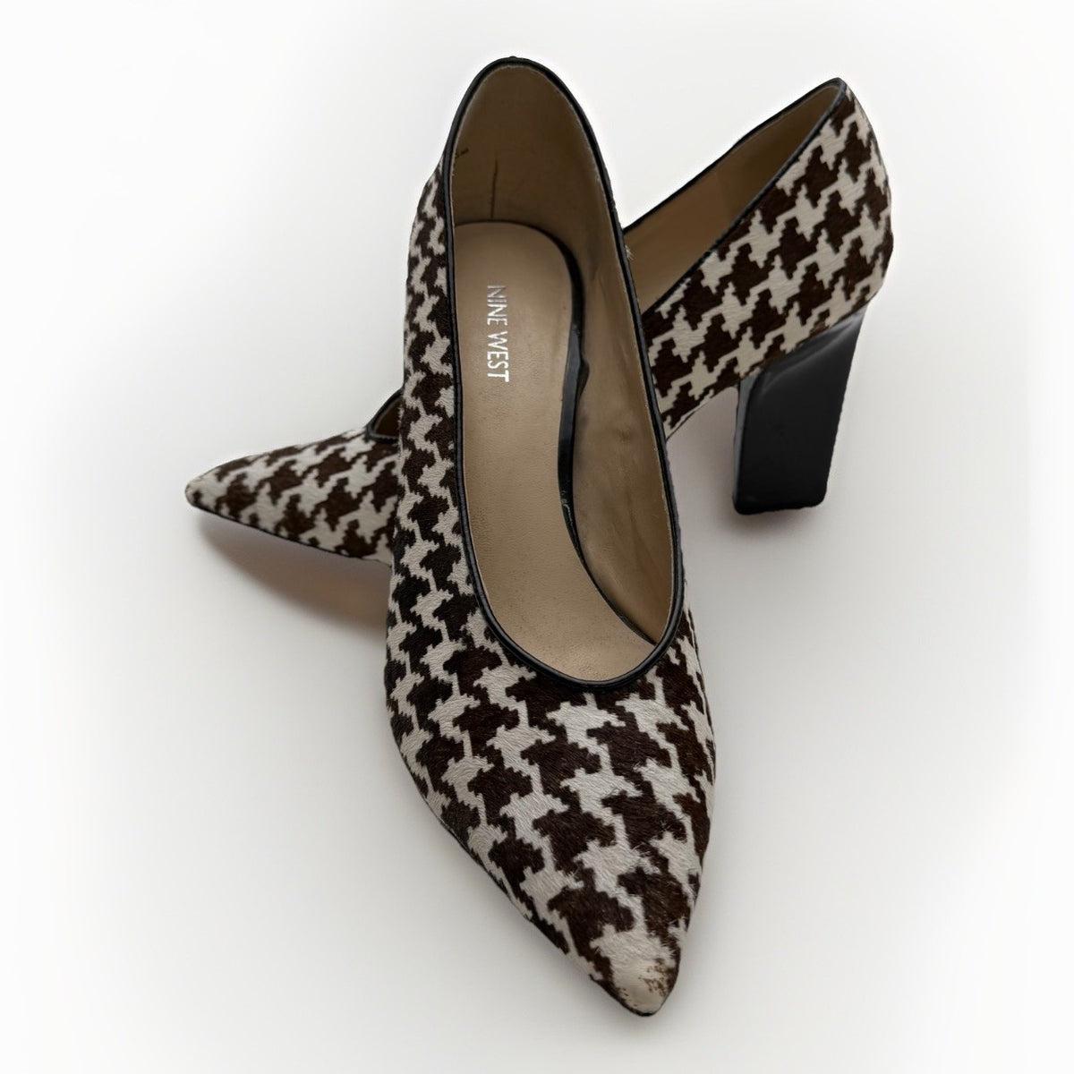 Nine West Houndstooth Haircalf Pointed Heels | 10 — detail photo 12