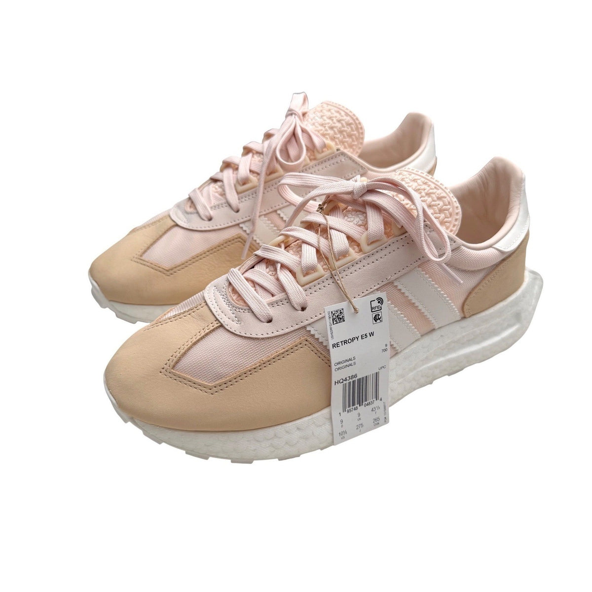 Adidas Retropy E5 Boost Sneakers Pink & Tan | W10.5 — front view