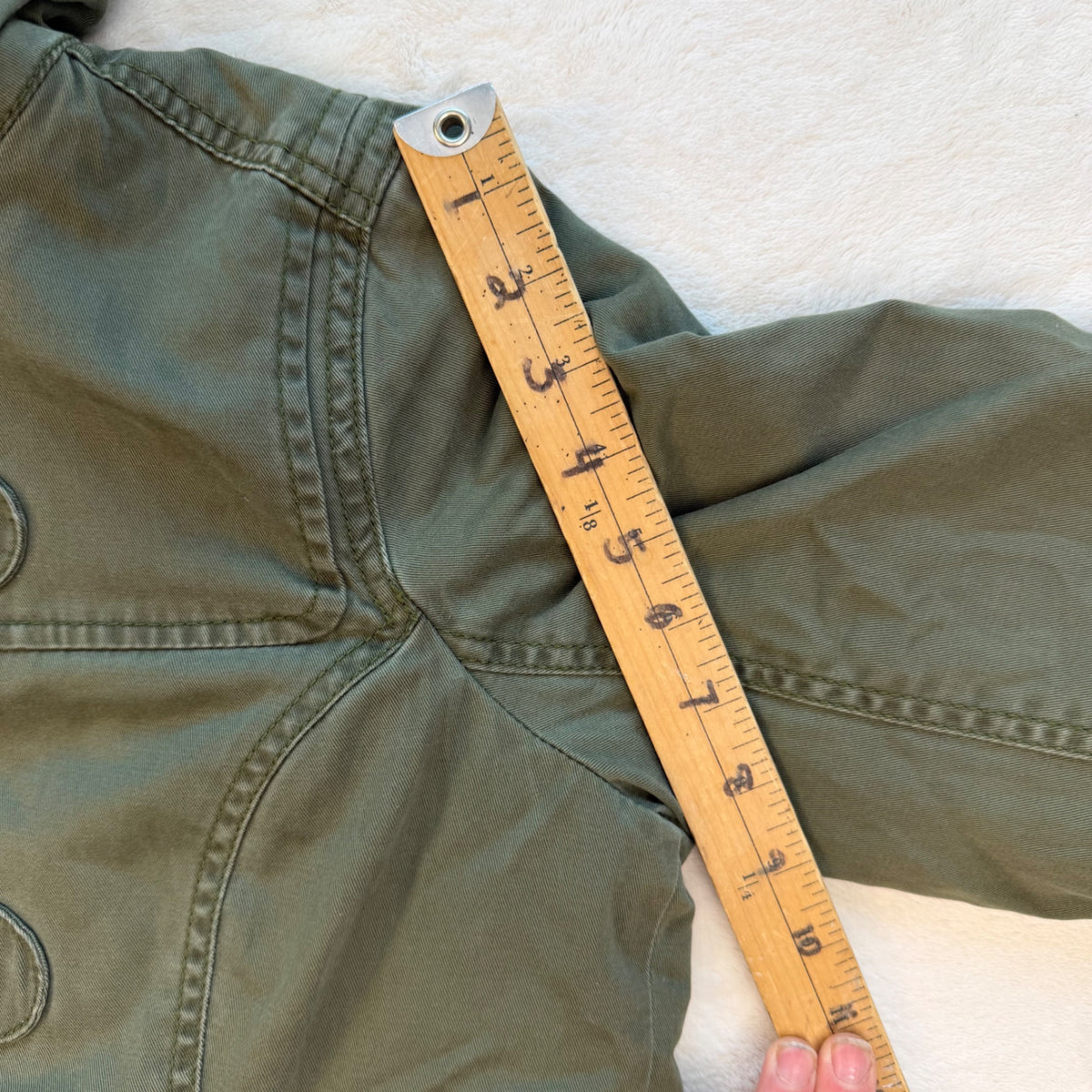 Vintage Abercrombie & Fitch Toggle Parka Jacket Sherpa Hood Green Bella Swan L