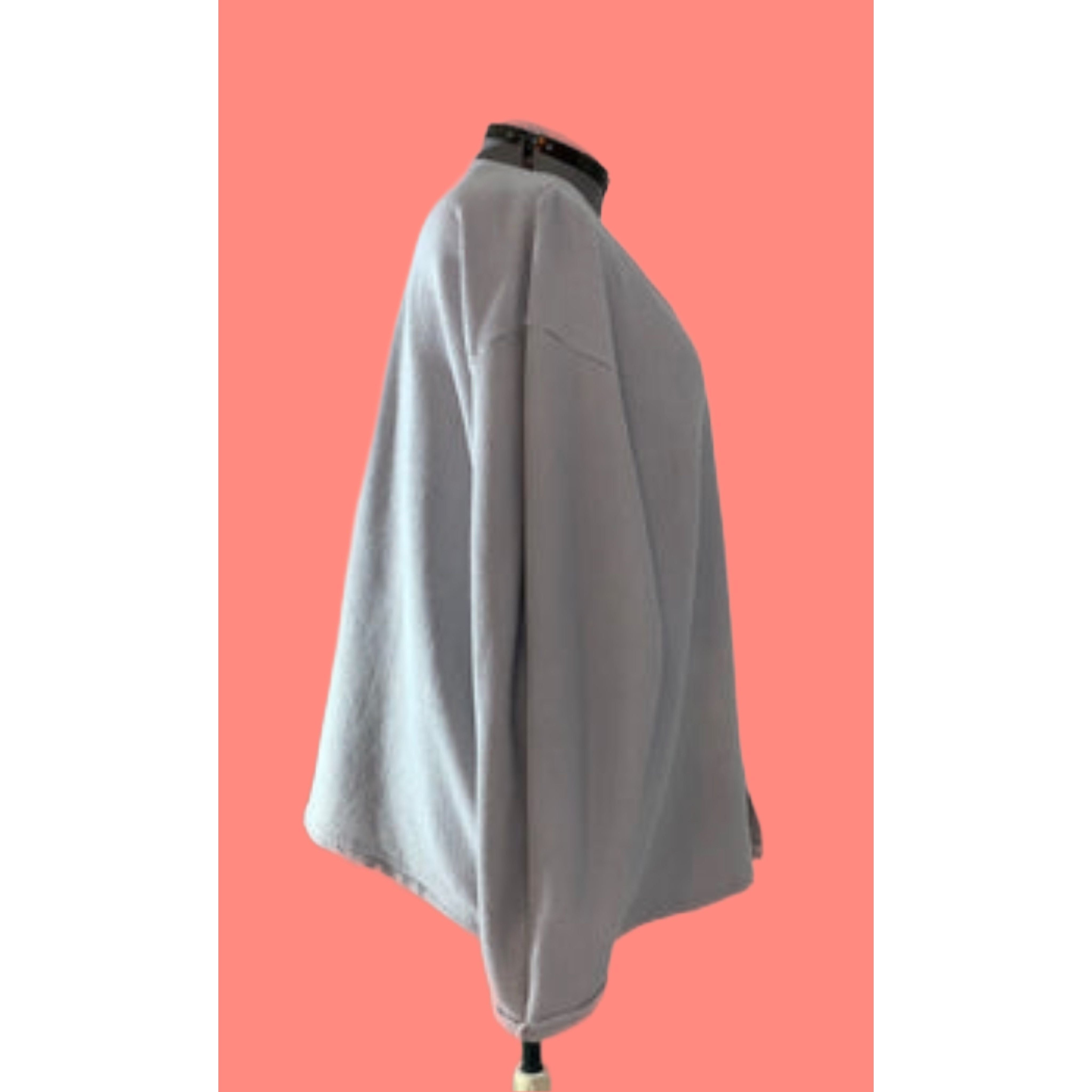  simple womans handmade grey cardigan